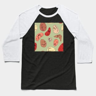 Cute Potato Faces Pattern Shirt Adorable and Quirky Tee for Potato Lovers Baseball T-Shirt